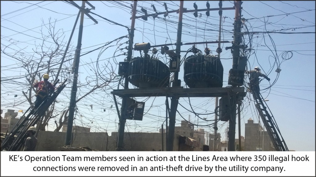 K-Electric Removes more than 350 Illegal Hook Connections in Lines Area